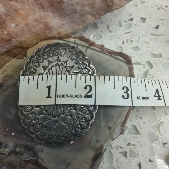 🚫SOLD🚫Vtg Sterling Navajo Concho Pendant - Picture 7 of 8